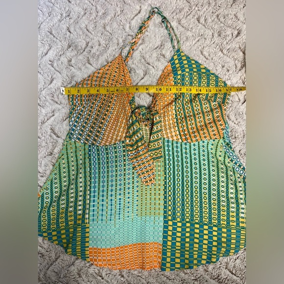 O'Neill Patchwork Print Flowy Top 
 Boho Minimalist Surfer Summer 
Size Medium - Picture 9 of 10
